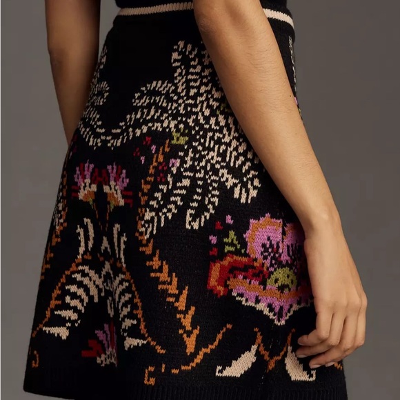 BRAND NEW FARM Rio Black Mini Anika Skirt with Colorful Embroidery - Picture 3 of 3